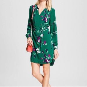 Green floral dress